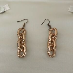 Gold Color Chain Style Earrings